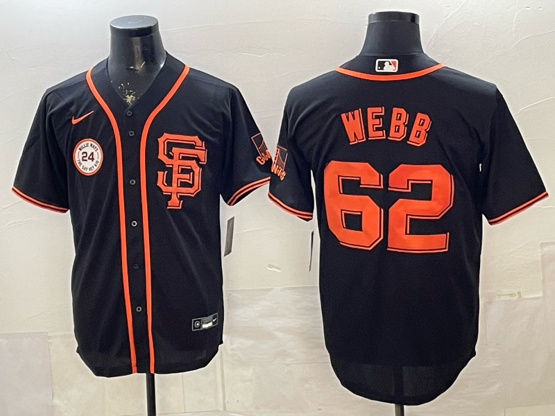 2026 Men Nike San Francisco Giants #62 Webb black Nike MLB Jersey003